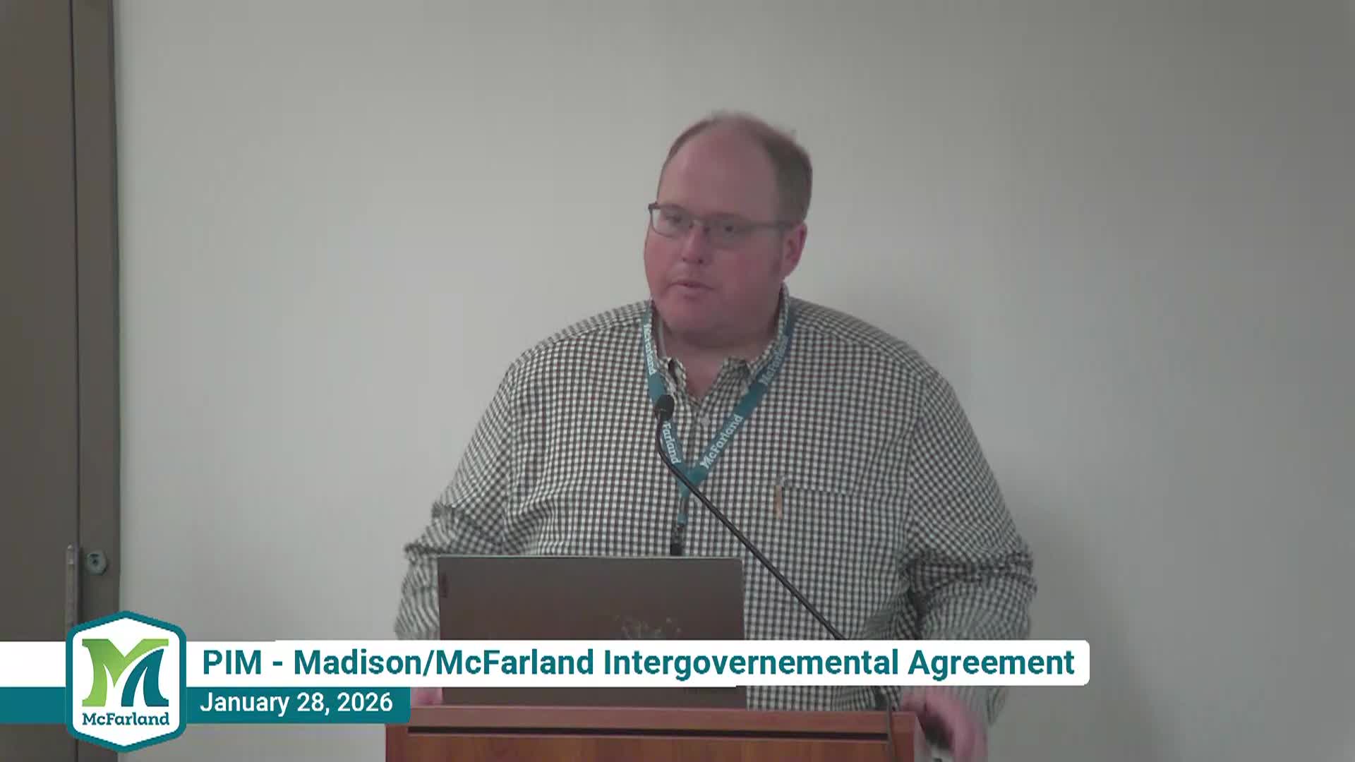 Thumbnail image for Public Information Meeting: Madison-McFarland IGA (Village-Wide) | January 28, 2026