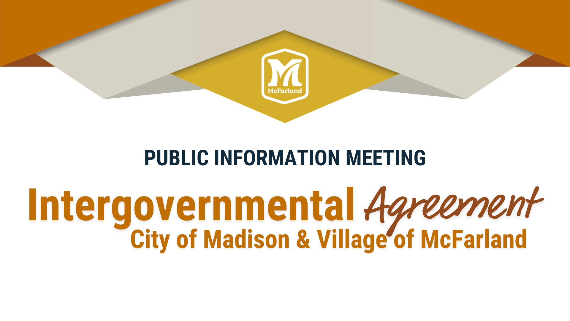 Thumbnail image for Public Information Meeting: Madison-McFarland IGA (Village-Wide) | January 28, 2026