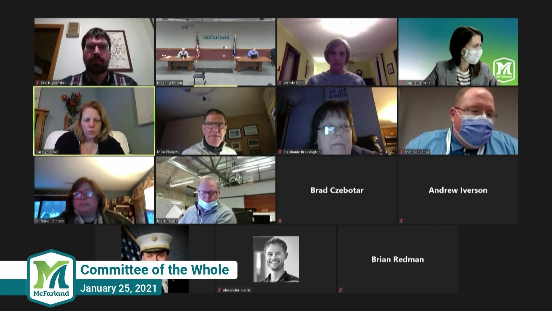 Committee of the Whole 1/25/21