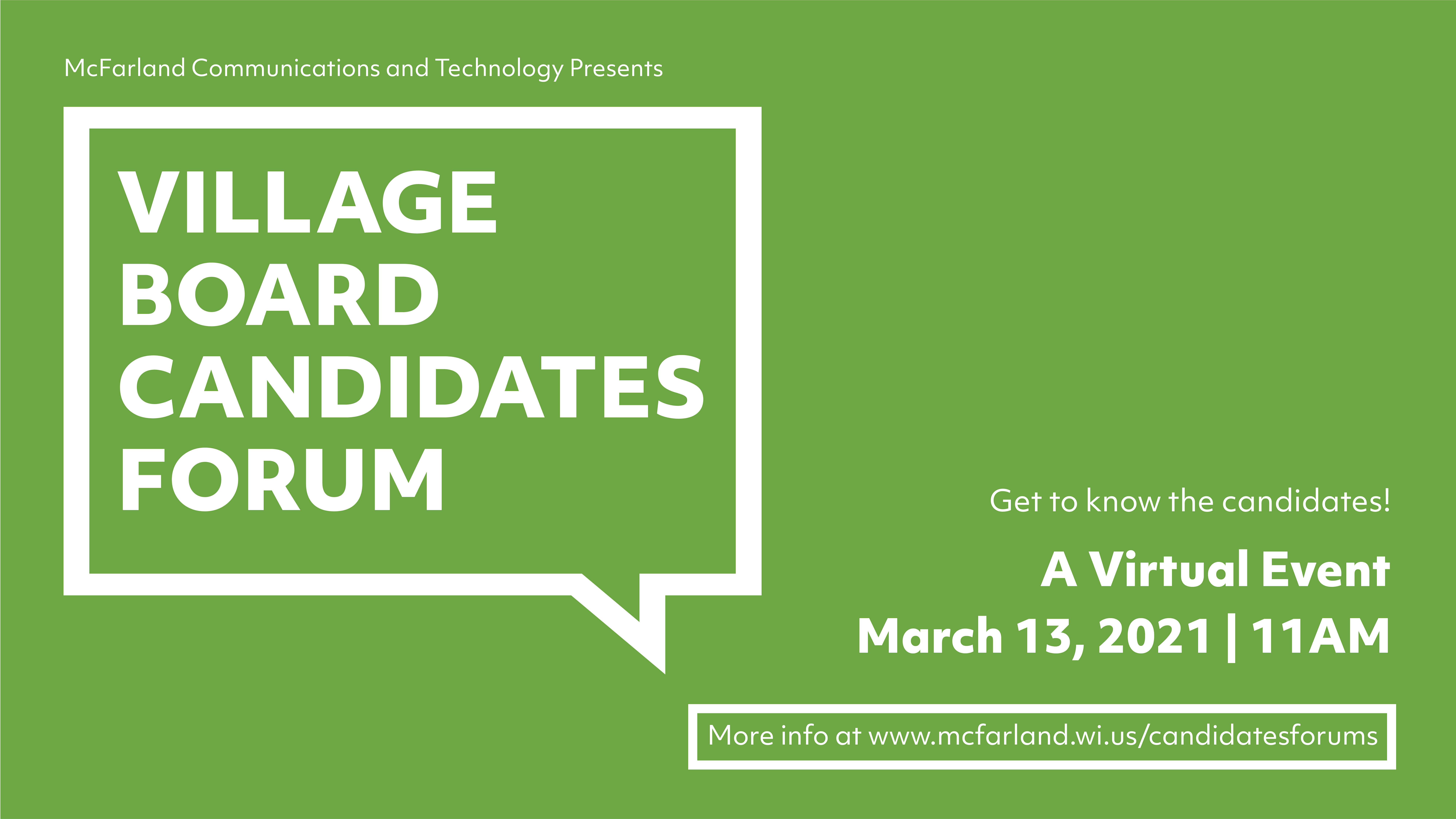 Thumbnail image for McFarland Village Board Candidates Forum | March 13, 2021