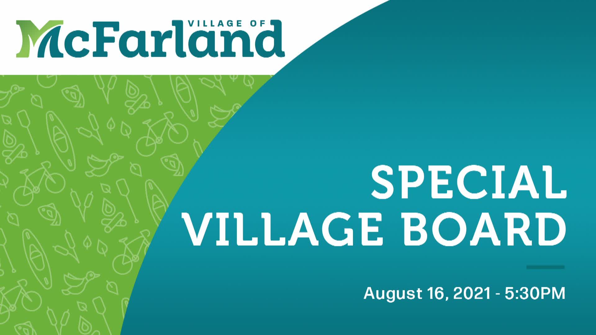 Special Village Board 8/16/21