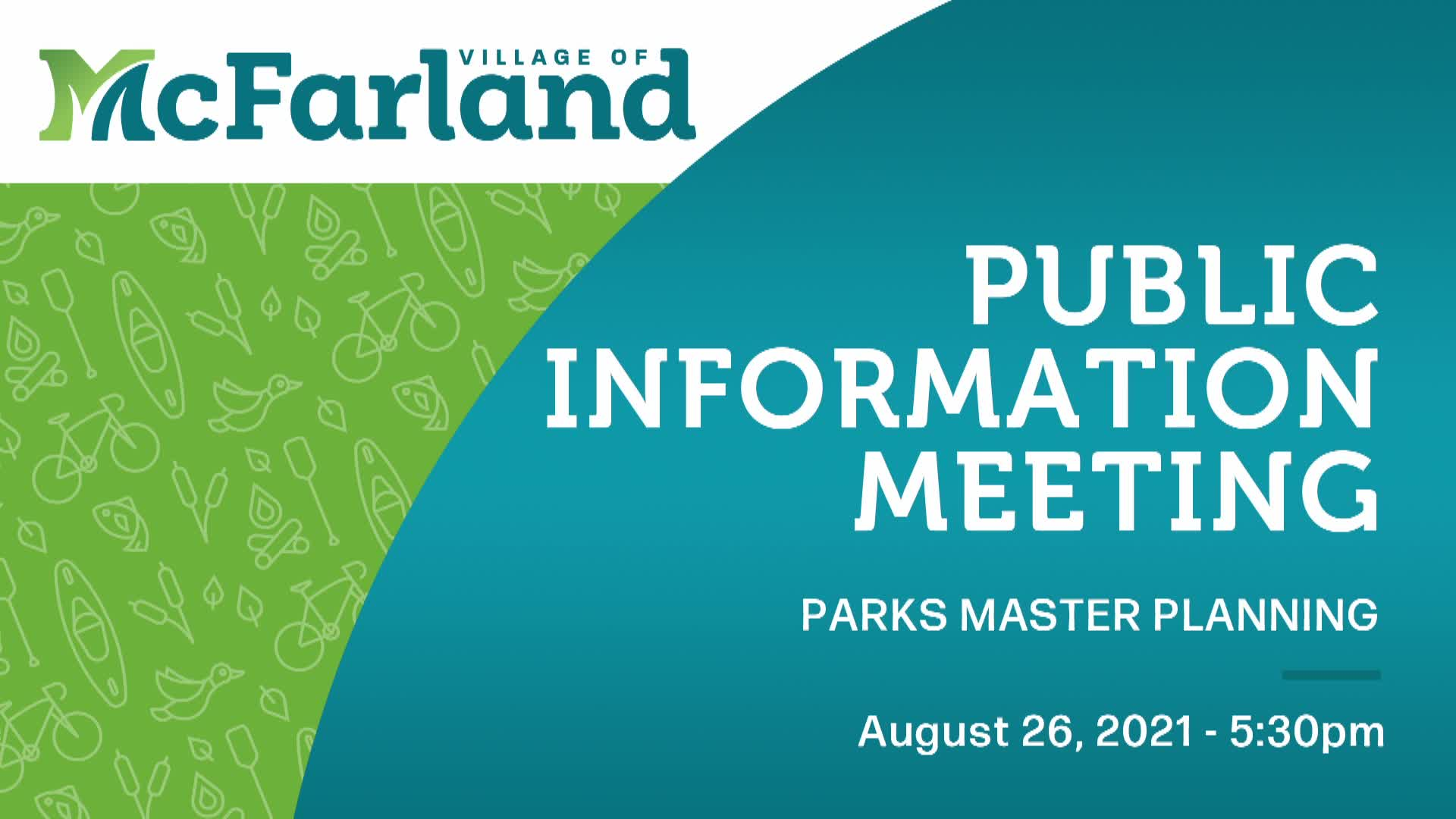 Thumbnail image for Public Information Meeting: Parks Master Plan 8/26/21