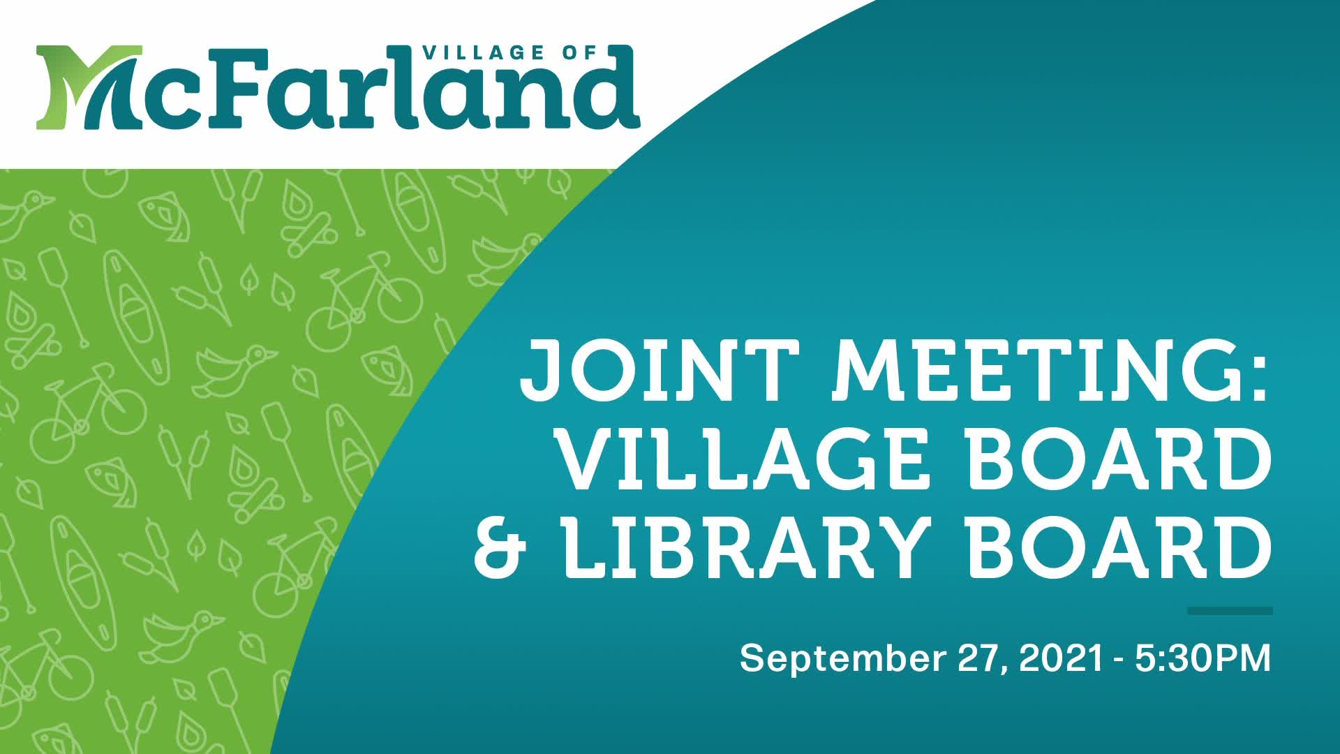 Joint Village Board/Library Board 9/27/21