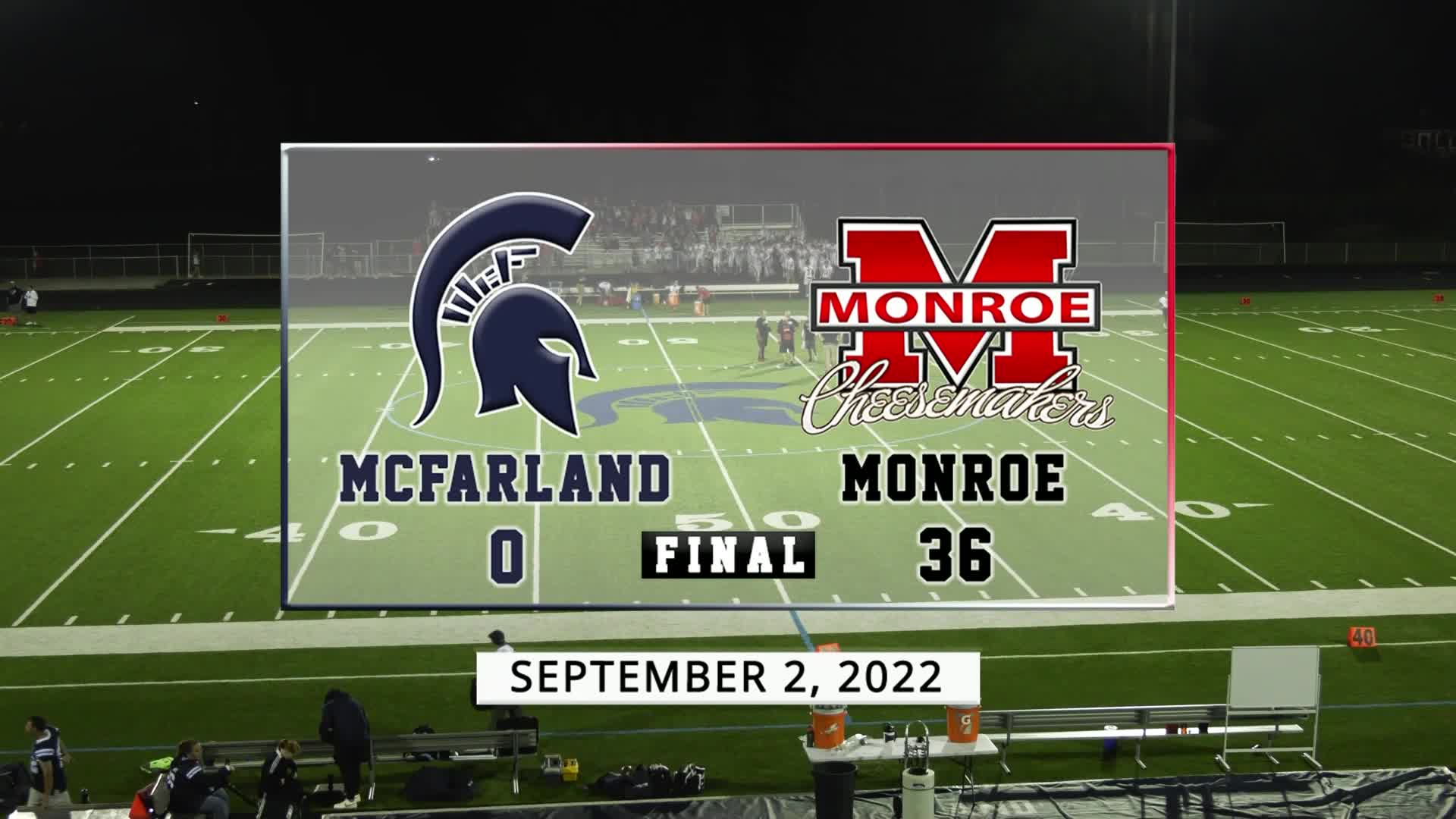Thumbnail image for Spartan Football vs Monroe Cheesemakers | September 2, 2022