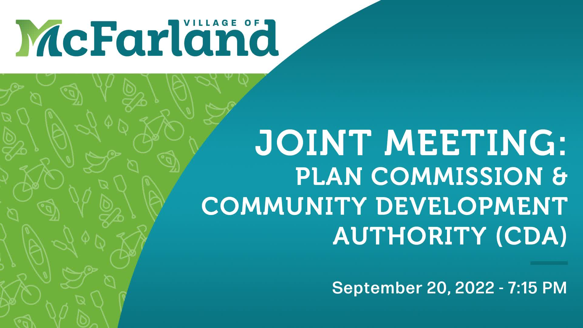 Joint Plan Commission and Community Development Authority 9/20/22