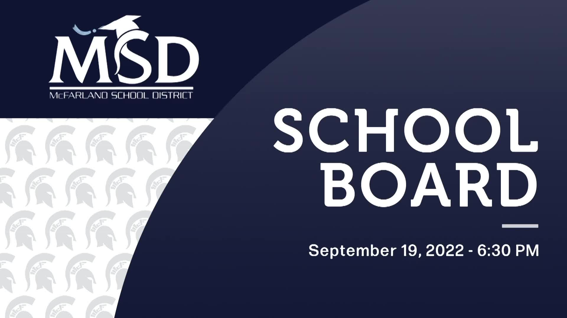 Thumbnail image for School Board 9/19/22