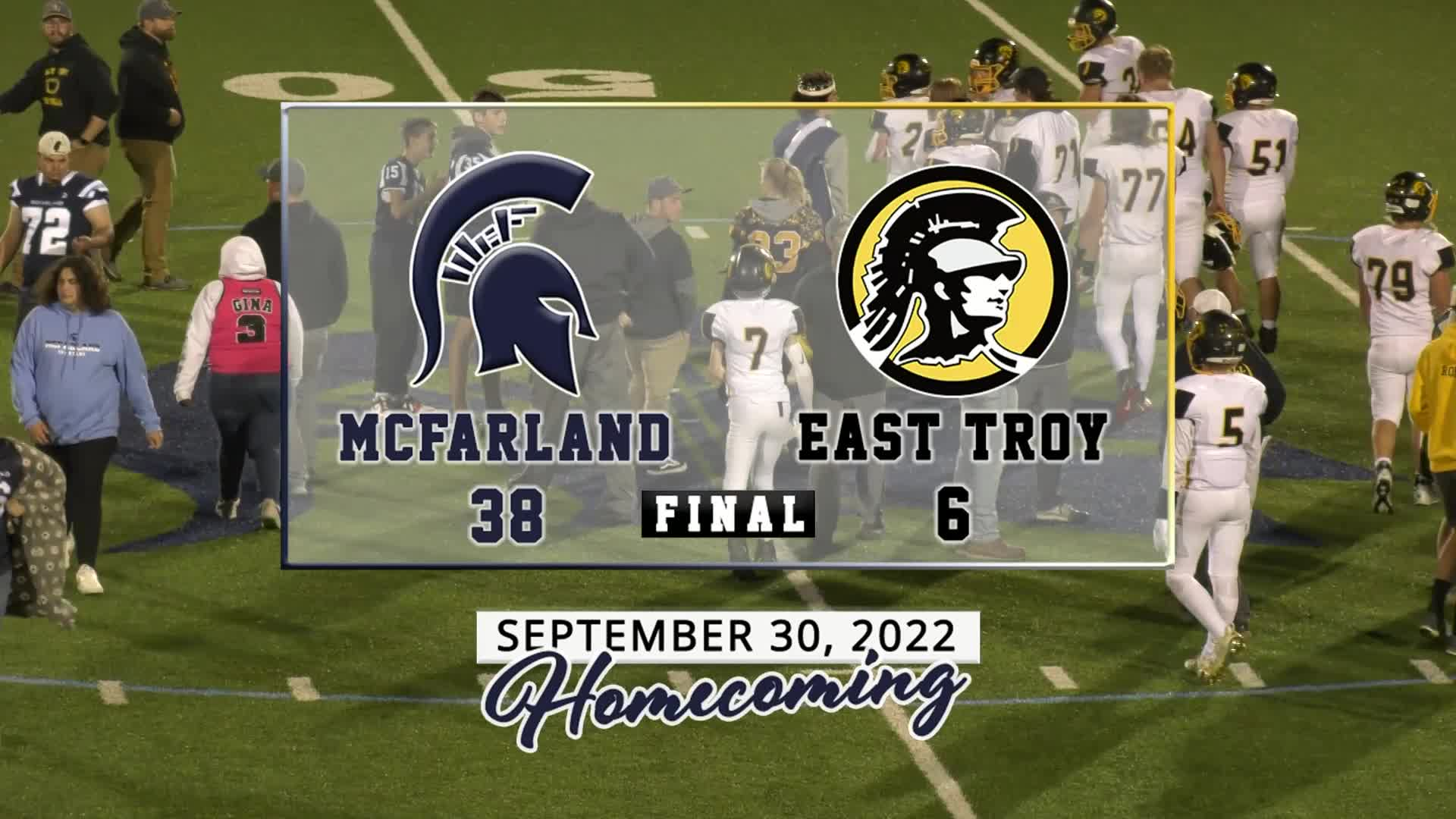 Thumbnail image for Spartan Football vs East Troy Trojans | September 30, 2022