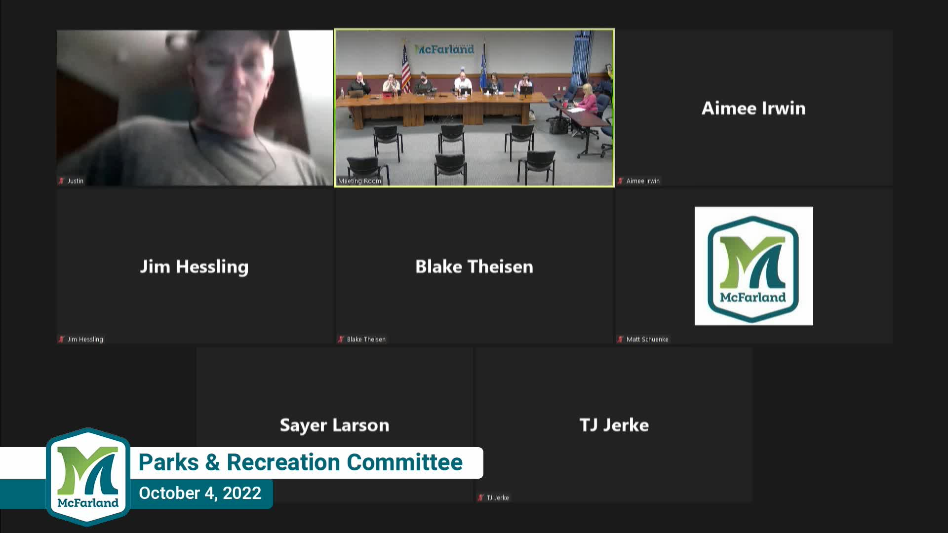 Thumbnail image for Parks and Recreation Committee 10/4/22