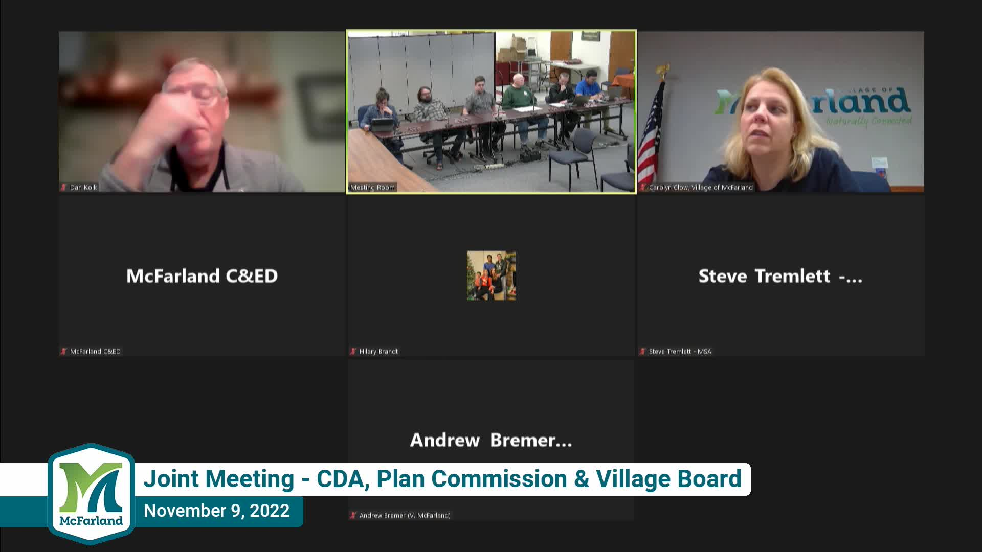 Thumbnail image for Joint Village Board, CDA, & Plan Commission 11/9/22