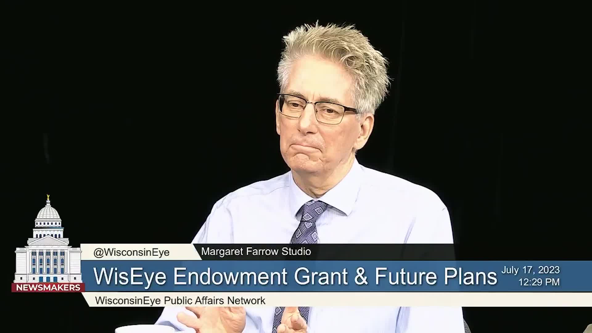 Thumbnail image for Newsmakers: WisconsinEye Endowment Grant and Future Plans