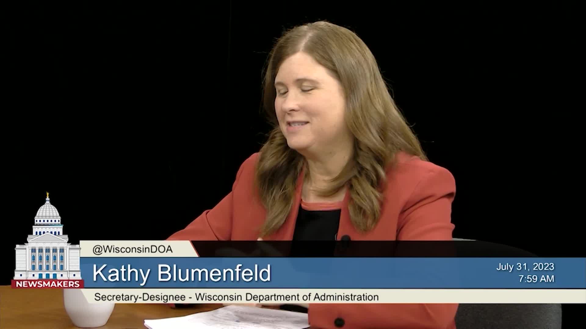 Thumbnail image for Newsmakers: Check-In with DOA Secretary-Designee Kathy Blumenfeld
